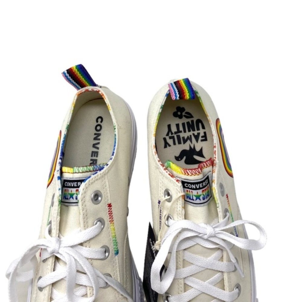 Converse CTAS Lift Platform Low Top Multi Egret Men Canvas Sneakers Size A02264C - Picture 8 of 11